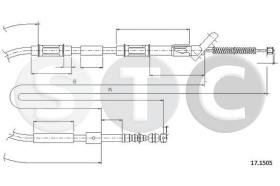 STC T483441 - CABLE FRENO CAMRY 3SFE  DER