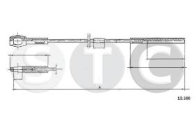 STC T483606 - CABLE EMBRAGUE 1200 (40HP) KAF