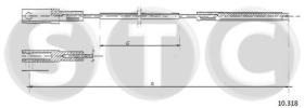 STC T483615 - CABLE EMBRAGUE TRANSPORTER  2,0