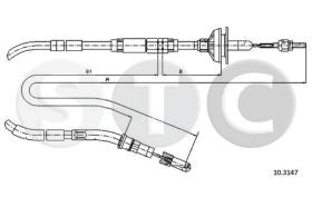 STC T483637 - CABLE EMBRAGUE SCIROCCO ALL MA