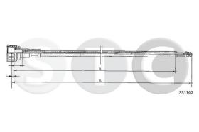 STC T483647 - CABLE CUENTAKILOMETROS TRANSPO