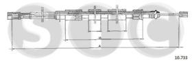 STC T483708 - CABLE FRENO LT 35/40/45 RUOTE GEMELLARI / DOUBLE W