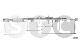 STC T483708 - CABLE FRENO LT 35/40/45 RUOTEDERR