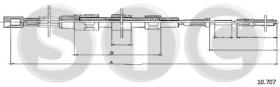 STC T483710 - CABLE FRENO TRANSPORTER 1,6 DX/SX-RH-LH