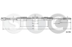 STC T483713 - CABLE FRENO TRANSPORTER 1,2 -DERR
