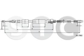 STC T483733 - CABLE FRENO LT 28/552,4 DS-TDSIZQQ