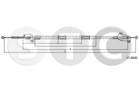 STC T483870 - CABLE FRENO TERIOS ALL IZQ