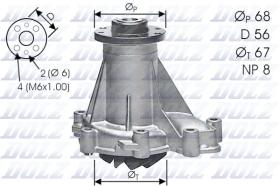 DOLZ M176 - BOMBA AGUA DAEWOO MUSSO 2.9 TDIC DIESEL