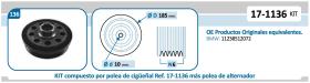 IJS 171136KIT - KIT POLEA CIGüEñAL + POLEA ALTERNADOR ADAP.