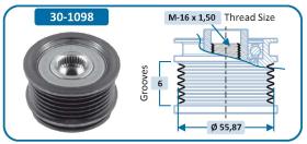 IJS 301098 - POLEA ALTERNADOR AUDI - SEAT - SKODA - VW