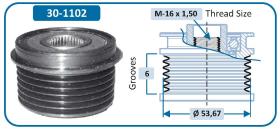 IJS 301102 - POLEA ALTERNADOR FORD