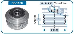 IJS 301108 - POLEA ALTERNADOR ALFA ROMEO - FIAT