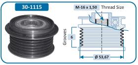 IJS 301115 - POLEA ALTERNADOR FORD - VOLVO