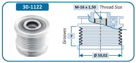 IJS 301122 - POLEA ALTERNADOR CHRYSLER - JEEP - MERCEDES