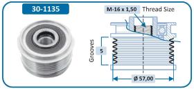 IJS 301135 - POLEA ALTERNADOR HYUNDAI - KIA