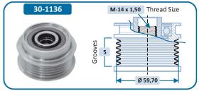 IJS 301136 - POLEA ALTERNADOR TOYOTA