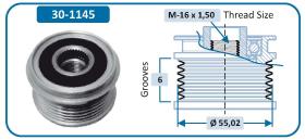 IJS 301145 - POLEA ALTERNADOR HYUNDAI - KIA