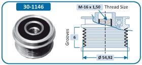 IJS 301146 - POLEA ALTERNADOR HYUNDAI - KIA