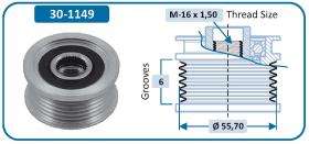 IJS 301149 - POLEA ALTERNADOR CHEVROLET - OPEL