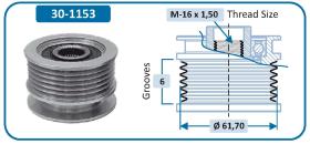 IJS 301153 - POLEA ALTERNADOR ALFA ROMEO - FIAT - OPEL