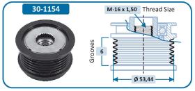 IJS 301154 - POLEA ALTERNADOR FORD - VOLVO