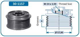 IJS 301157 - POLEA ALTERNADOR TOYOTA - PORSCHE