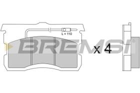 BREMSI BP2017 - JGO.PAST.FRENO CITROEN DS CITROEN ID