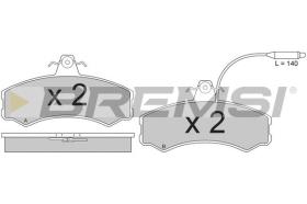 BREMSI BP2196 - PASTILLAS DE FRENO FIAT, PEUGEOT, CITROEN, TALBOT