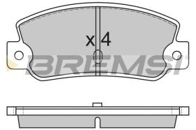 BREMSI BP2212 - PASTILLAS DE FRENO FIAT, LANCIA