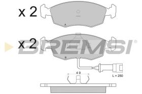 BREMSI BP2282 - PASTILLAS DE FRENO FORD