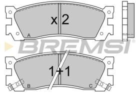 BREMSI BP2422 - PASTILLAS DE FRENO MAZDA