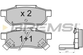 BREMSI BP2530 - PASTILLAS DE FRENO ROVER, MG, LOTUS, HONDA, ACURA