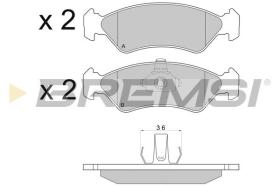 BREMSI BP2671 - PASTILLAS DE FRENO FORD, MAZDA