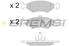 BREMSI BP2675 - PASTILLAS DE FRENO FORD, TVR, PANTHER, MAZDA