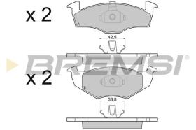 BREMSI BP2682 - PASTILLAS DE FRENO VW, SKODA, SEAT