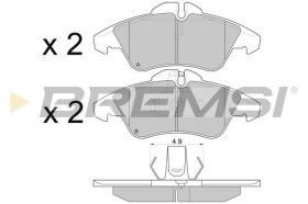 BREMSI BP2687 - PASTILLAS DE FRENO MERCEDES-BENZ, VW