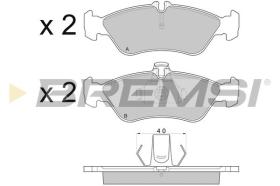 BREMSI BP2689 - PASTILLAS DE FRENO MERCEDES-BENZ, VW, PUCH