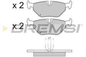 BREMSI BP2710 - PASTILLAS DE FRENO BMW, ALPINA