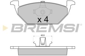 BREMSI BP2712 - PASTILLAS DE FRENO VW, AUDI, SKODA, SEAT