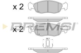 BREMSI BP2729 - PASTILLAS DE FRENO PEUGEOT, CITROEN