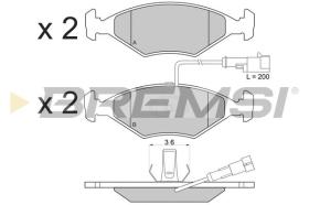 BREMSI BP2776 - PASTILLAS DE FRENO FIAT, APRILIA MOTORCYCLES