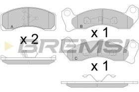 BREMSI BP2780 - PASTILLAS DE FRENO FORD USA