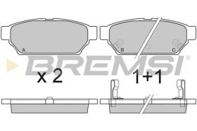 BREMSI BP2800 - PASTILLAS DE FRENO PROTON, MITSUBISHI