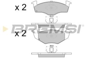 BREMSI BP2808 - PASTILLAS DE FRENO VW, SEAT