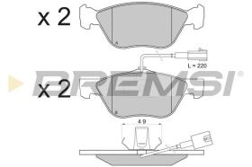 BREMSI BP2838 - PASTILLAS DE FRENO FIAT, ALFA ROMEO, LANCIA