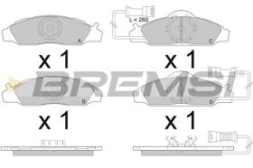 BREMSI BP2955 - PASTILLAS DE FRENO SSANGYONG, DAEWOO