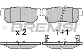 BREMSI BP2966 - PASTILLAS DE FRENO SSANGYONG, KIA, HYUNDAI