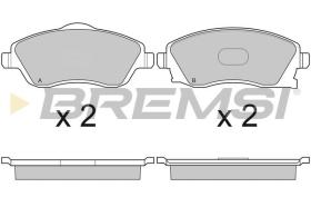 BREMSI BP3000 - PASTILLAS DE FRENO OPEL, VAUXHALL