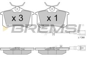 BREMSI BP3005 - PASTILLAS DE FRENO VW, SKODA, SEAT