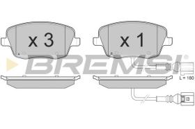 BREMSI BP3013 - PASTILLAS DE FRENO VW, SKODA, SEAT